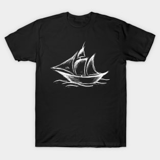 Hand drawn yacht T-Shirt